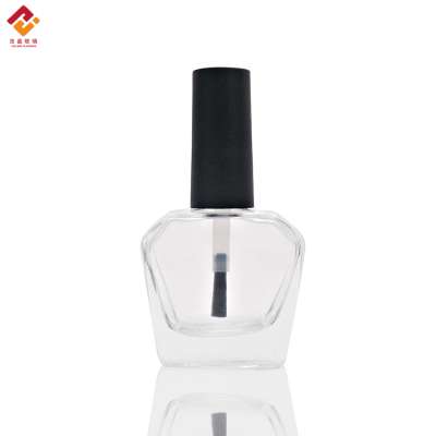 15ml wholesale unique square nail polish bottle ccustom uv gel nail polish glass bottle with brush and lid