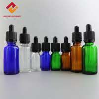 High quality 10ml frost blue color round shape glass dropper bottle cbd oil bottle with childproof cap