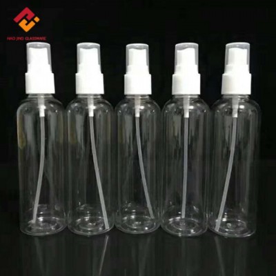 100ML Hot Sell PET Clear  Plastic Bottle  And Spray  Cap  In Stock